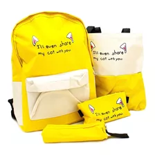 Mochilas Niñas Escolares Conjunto Multiuso Kawaii Te403