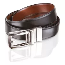 Cinturón De Ajuste Preciso Sure Fit Belt Color Negro/café Talla 28 A 42