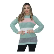 Chaleco Rayas De Colores De Lana Mujer ( 100%peruano ) 