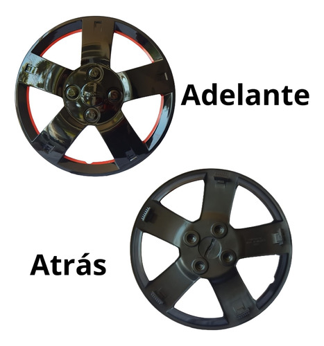 Tapones Optimus Negro-rojo Rin 14 Audi Dodge Ford Kia Isuzu Foto 5