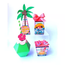 Kit Personalizados Festa Praia Cone Milk Sushi 3d 40 Peças