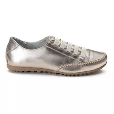 Tênis Feminino Casual Slip On Couro Legítim Confortável Leve