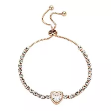 Oferta! Pulsera Corazón Hechas Con Cristal Austriaco Ajustab