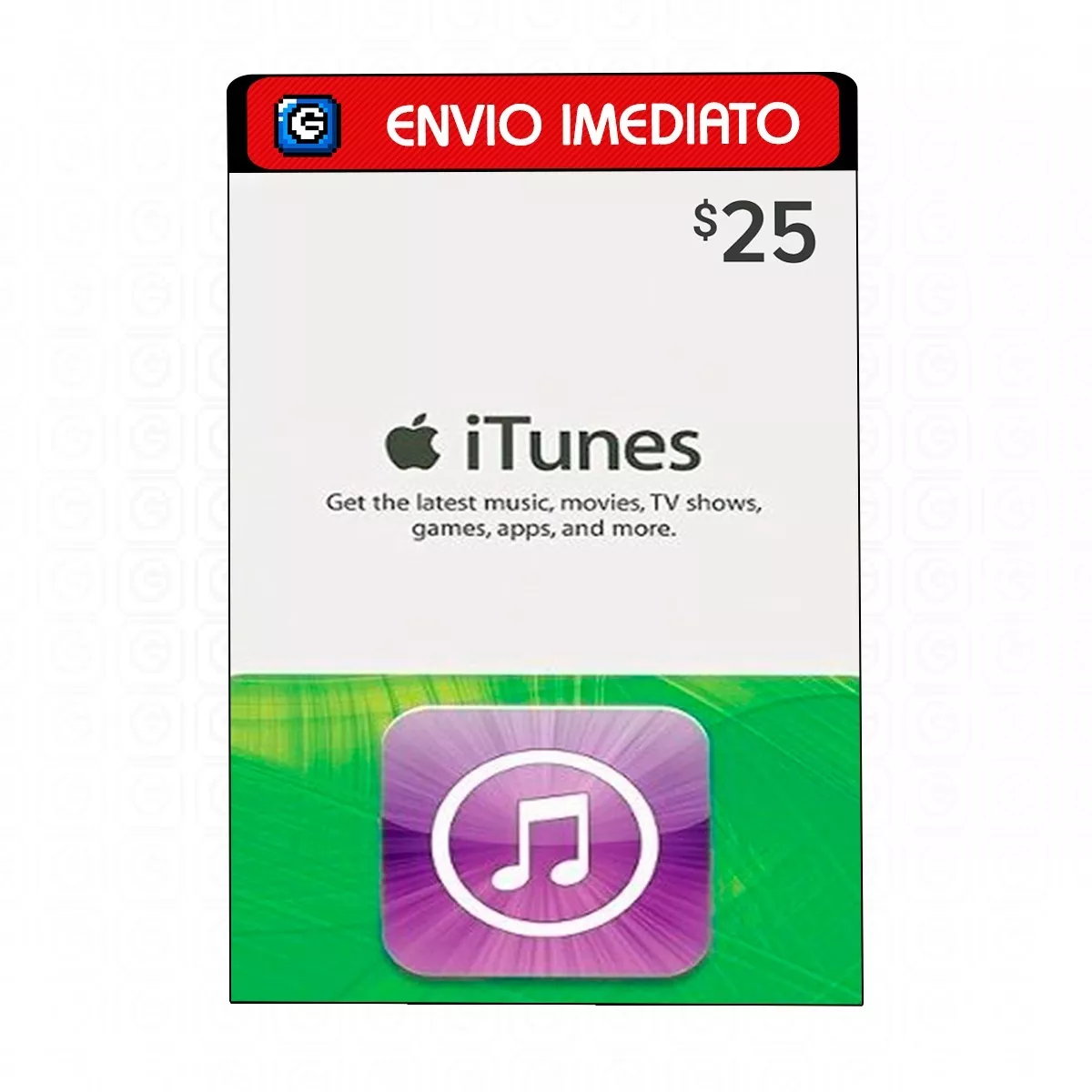 Itunes Gift Card $ 25 Dólares Usa - iPod/iPhone/iPad/iMac