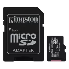 Memoria Micro Sd Kingston 32gb C/ Adaptador Clase 10 Canvas