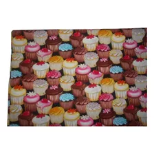  Tecido 100% Algodão Importado Cupcakes - 1,8 X 1,1 M Oferta