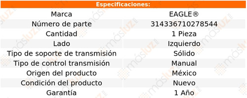 (1) Soporte Transmisin Izquierdo Sephia 1.8l 4 Cil 98/01 Foto 3