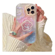 Funda De Transparente Para iPhone Cara Sonriente + Soporte