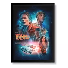 Poster Quadro Com Moldura De Volta Para O Futuro A3 43x33cm