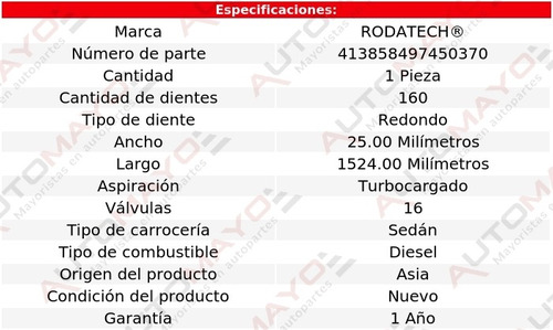 1 Banda Tiempo Passat 2.0l 4 Cil Turbo Diesel 12-15 Foto 2