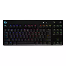 Teclado Gamer Logitech G Pro X Qwerty Gx Blue Clicky Inglês Us Cor Preto Com Luz Rgb