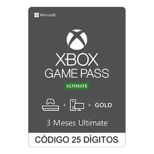 Xbox Live Gold + Game Pass Ultimate Código 3 Meses