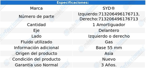 Amortiguador Gas Del Volkswagen Caddy 14-20 Syd Foto 2