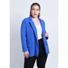 Campera Ennia Blazer Mujer Crepé Talle Grande Especial