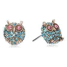 Pendientes De Corchete De Búho Con Pavé De Betsey Johnson