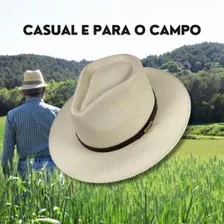 Chapéu Branco Feminino Para Campo Fazendeira Aba 7