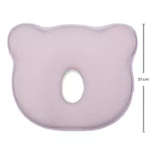 Travesseiro Para Bebê Viscoelástico Anatômico Ursinho - Buba Cor Rosa