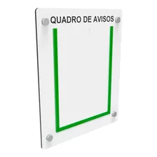 Quadro De Aviso/gestão Mdf 1 Display Vertical A4 Em Acrílico