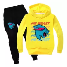 Polera De Manga Larga Mr Beast Lightning Cat Para Niños Y