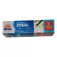10 Sacos Bolsa Hermético Zipbag Multiuso Freezer Wyda 18x23 