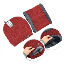 Kit Touca Gorro E Cachecol Estilo Gola Forrada Inverno Frio