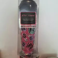 Vasos Desechable Para Cafe Betsey Johnson 10 Con Tapa Manga 