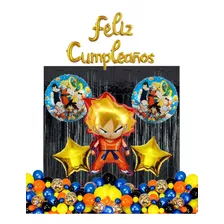 Set De Globos Goku Dragon Ball Z Supersaiyano De 48 Piezas