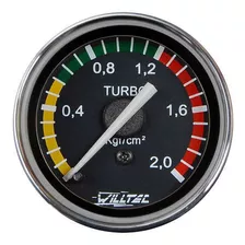 Manomêtro De Turbo 0-2kg/cm2 + Kit Instalação Gm Ford Vw Mb