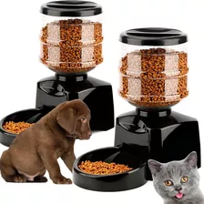 Kit 2x Comedouro Alimentador Automatico Digital Caes Gatos