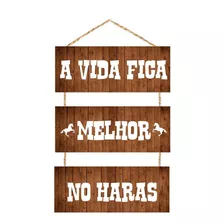 Quadro Placa Haras Cavalo Égua Potro Fazenda Sítio Natureza