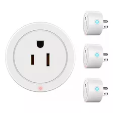 Enchufe Inteligente Alexa App Contact Smart Plug Wifi 4 Uds Color Blanco