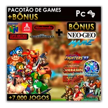 Pacotão De Games + Bônus Fliperama E Neogeo - Pc