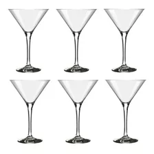 6 Copas De Vidrio 250 Ml Martini Nadir Color Transparente