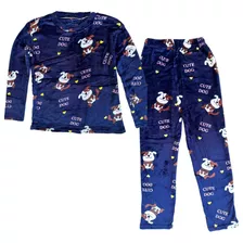 Pijama De Inverno Infantil Quentinho Menino E Menina 14 A 16