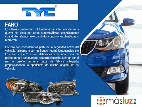 2- Faros Para Mercedes-benz Clase C 2008/2011 Tyc Foto 3