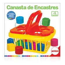 Canasta Con Figuras Para Encastrar. Antex 