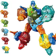 Puxida 6 En 1 Dinosaur Robots Transformed Toys Set, Edu...