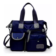 Bolso Multifuncional Impermeable Antirrobo Mujer Crossbody Color Azul