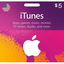 Tarjeta Apple Itunes 5 Dólares Usa - Código Original