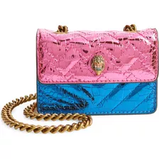 Bolsa Kurt Geiger Crossbody Micro Kensington Azul Con Rosa