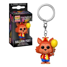 Funko Pop Llavero Foxy Balloon Five Nights At Freddys Color Foxy Con Globo / Videojuego Terror / Keychain