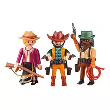 Playmobil 6278 2 Cowboys Y 1 Cowgirl Oeste Americano Stock!!