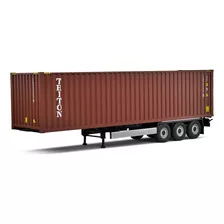 Reboque Carreta Porta Container 2021 Borgonha 1:24 - Solido