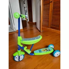 Scooter Patineta De Toy Story Color Verde Para Niños