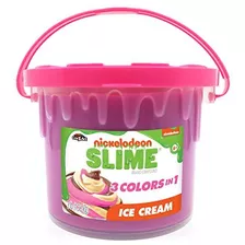 Cubo De Slime Prefabricado Nickelodeon 3 Lbs De 3 Colores