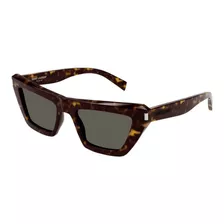 Lentes De Sol Dark Havana Saint Laurent Sl467002