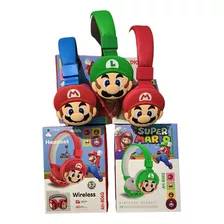 Audífonos Bluetooth De Mario Bross Headset Niños Y Niñas