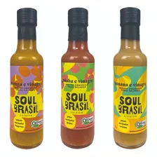 Kit Molhos Orgânicos Para Salada - Soul Brasil 3x 250ml