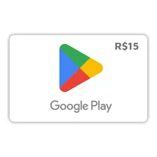 Cartão Google Play Store Brasil R$15 Gift Card Digital