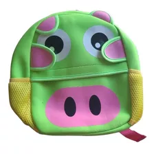 Mochila Infantil Cerdito Verde